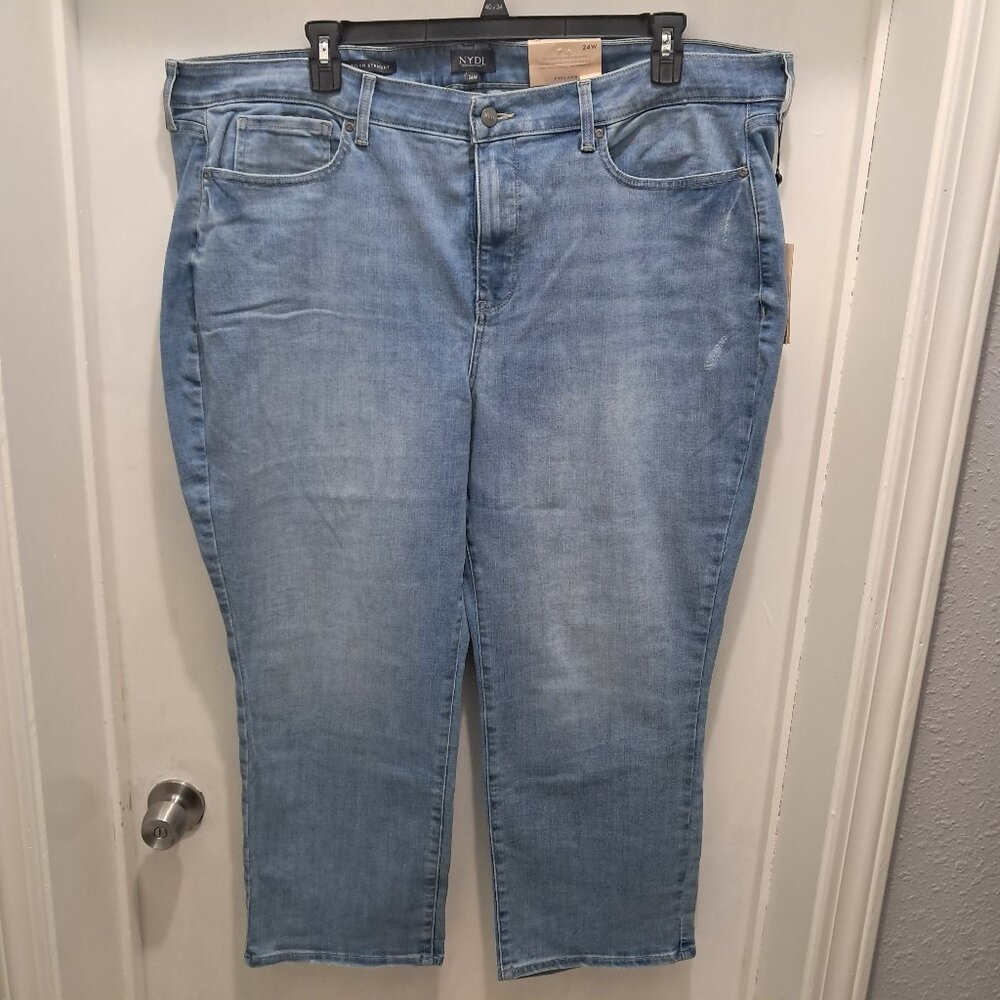 🌹 NWT NYDJ Marilyn Straight Ankle Jeans 24W Easley Wash Lift Tuck 🌹